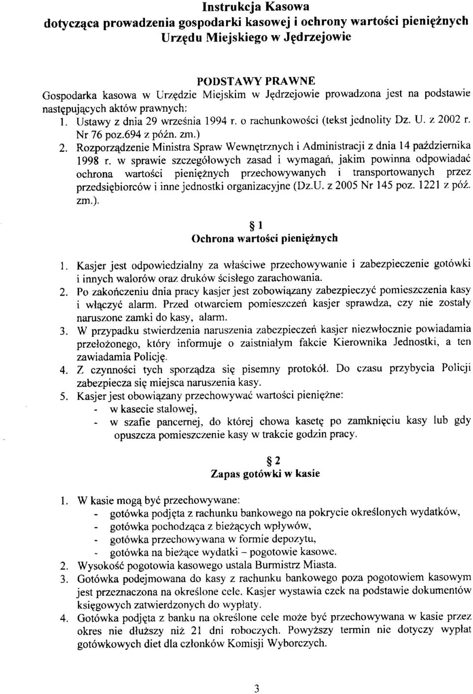Rozporz4dzenie Ministra spraw wewnptrznych i Administracji z dnia 14 pu2dziemika 1998 r.