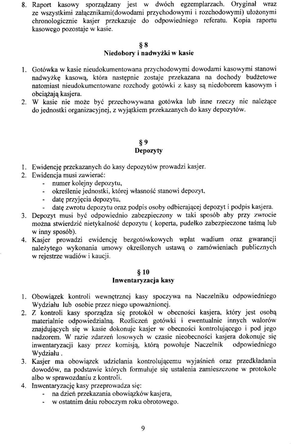 $8 Niedobory i nadwyiki w kasie 1.
