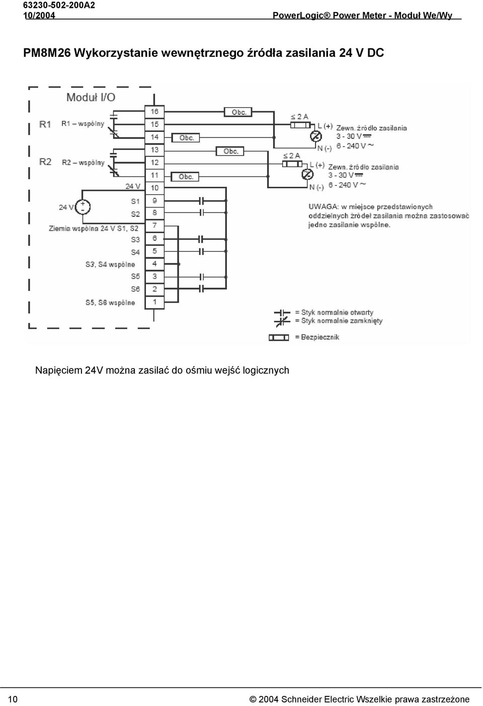 zasilać do ośmiu wejść logicznych 10 2004