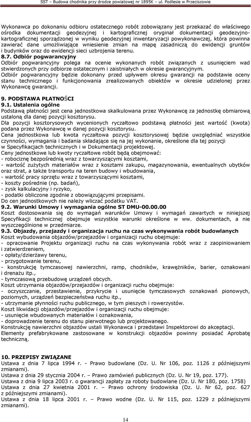 uzbrojenia terenu. 8.7.