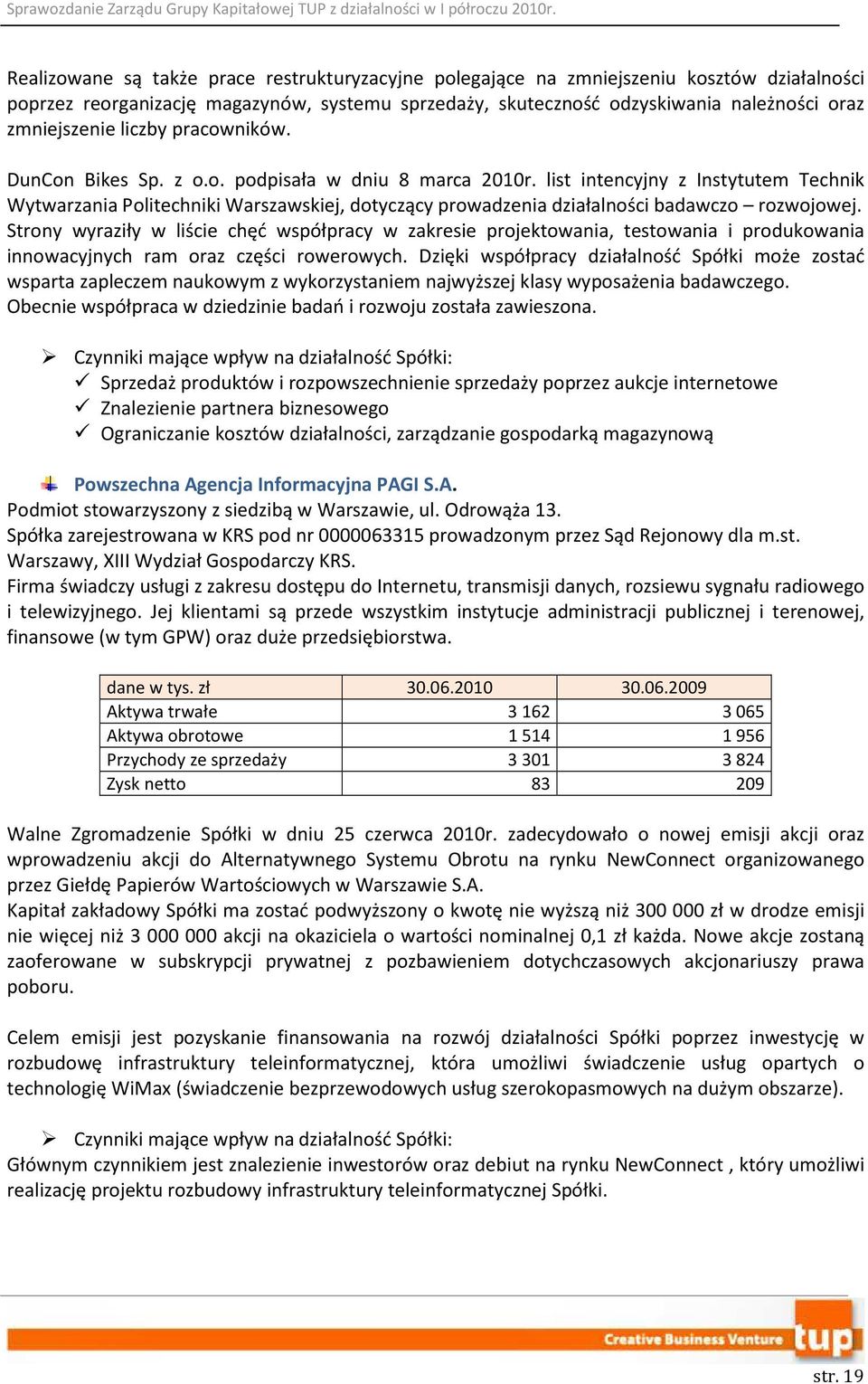 list intencyjny z Instytutem Technik Wytwarzania Politechniki Warszawskiej, dotyczący prowadzenia działalności badawczo rozwojowej.