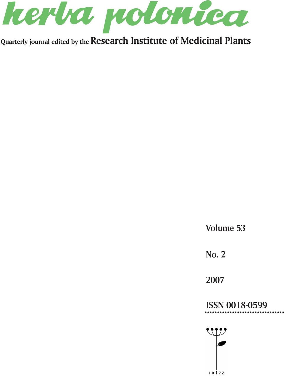 2007 ISSN