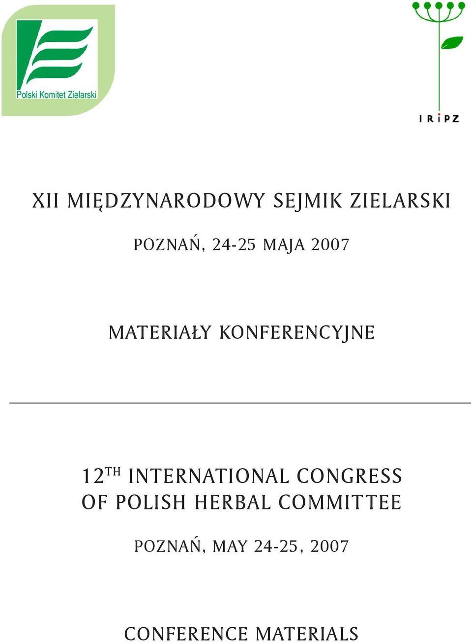 International Congress of Polish Herbal Commit