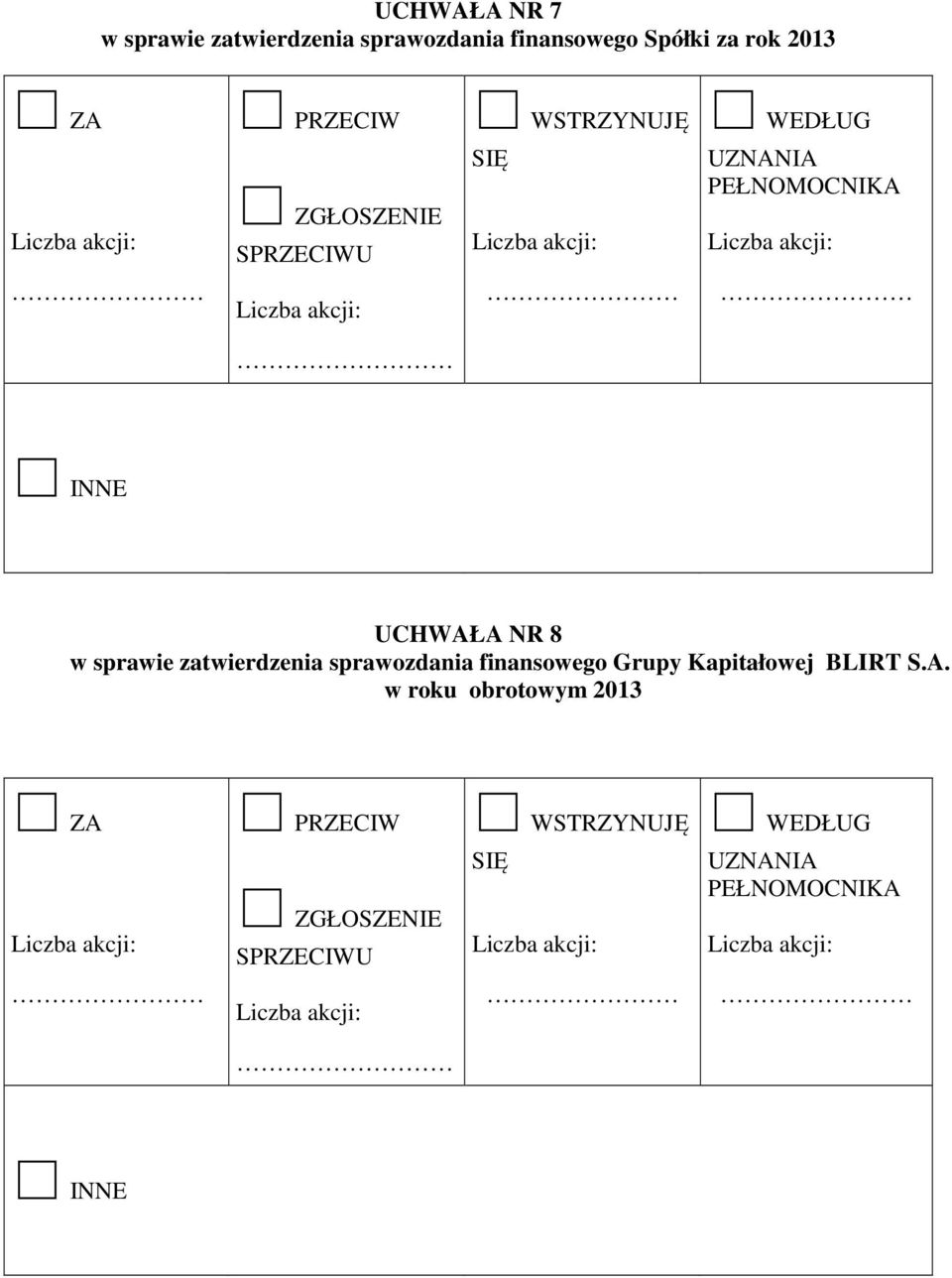 UCHWAŁA NR 8 w sprawie zatwierdzenia