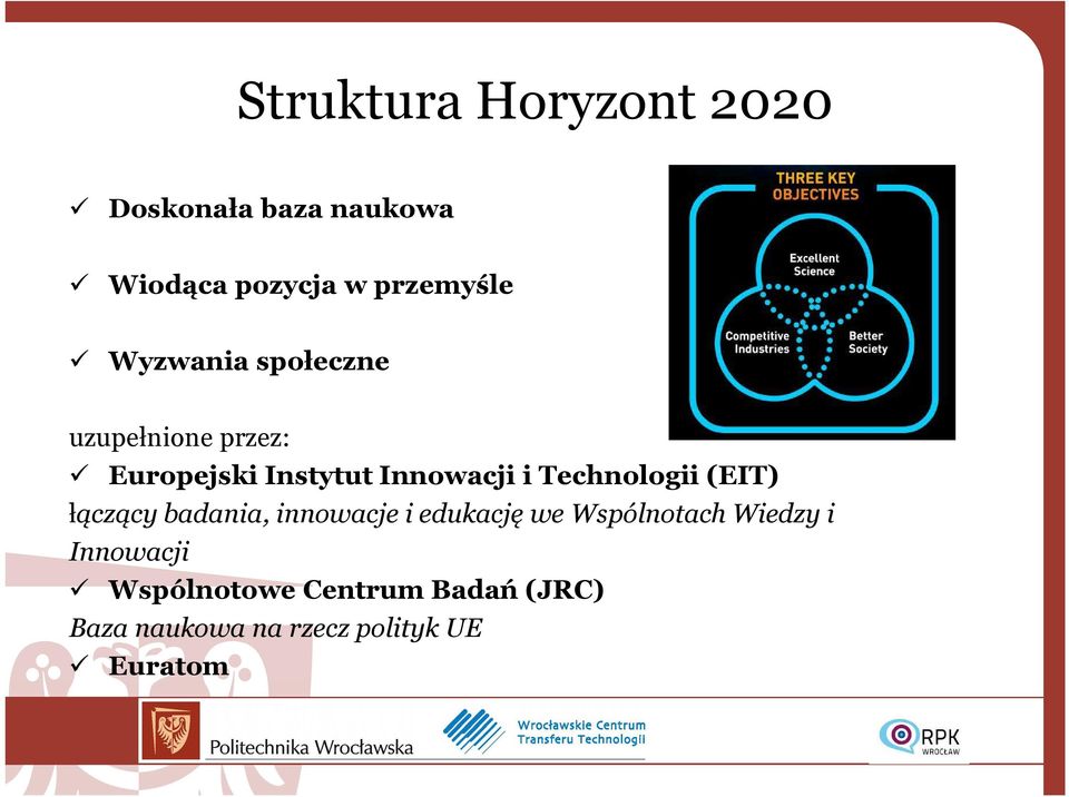 Technologii (EIT) łączący badania, innowacje i edukację we Wspólnotach