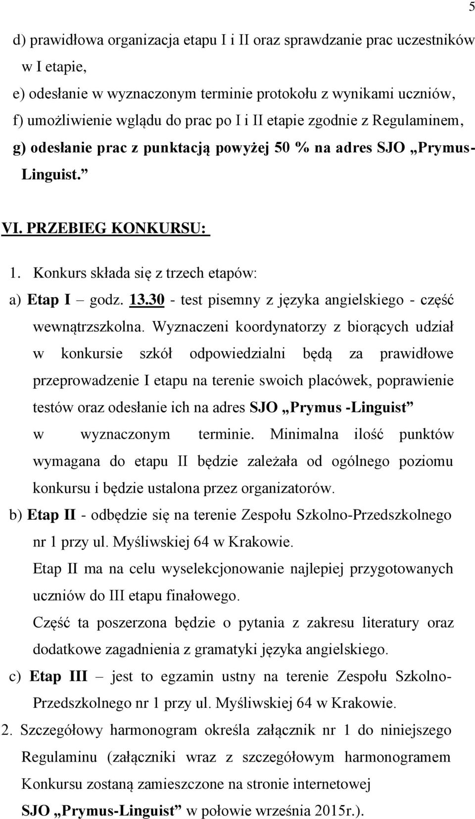 30 - test pisemny z języka angielskiego - część wewnątrzszkolna.