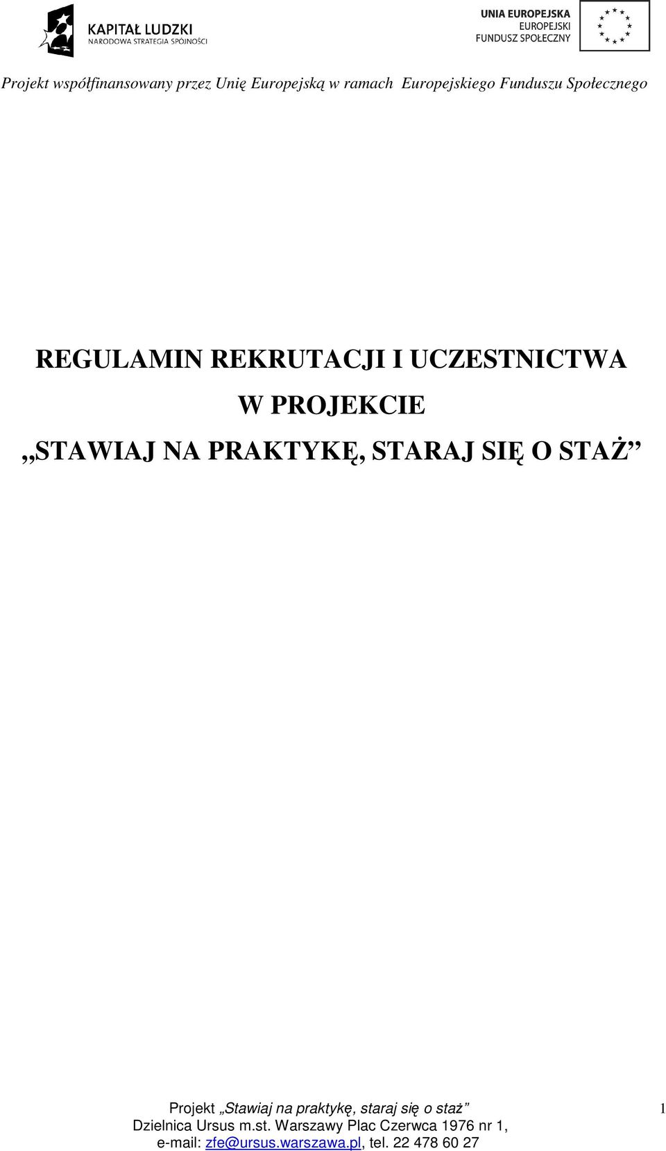 PROJEKCIE STAWIAJ NA