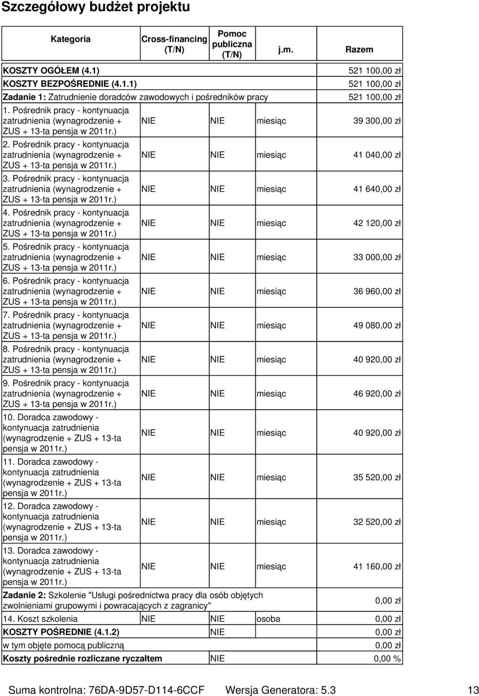 Pośrednik pracy - kontynuacja 8. Pośrednik pracy - kontynuacja 9. Pośrednik pracy - kontynuacja 10. Doradca zawodowy - 11. Doradca zawodowy - 12. Doradca zawodowy - 13.