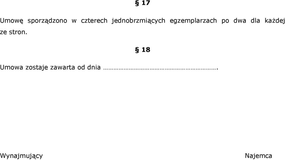 dwa dla każdej ze stron.
