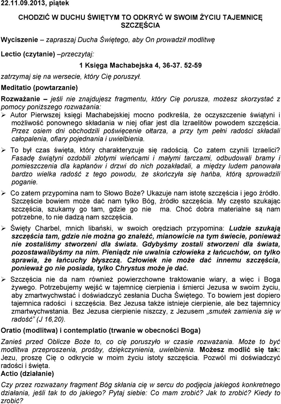 36-37. 52-59 zatrzymaj się na wersecie, który Cię poruszył.