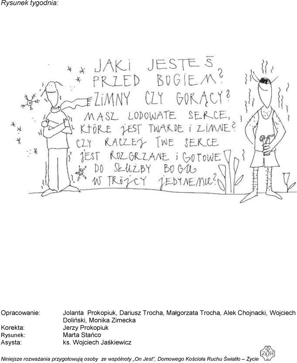 Zimecka Jerzy Prokopiuk Marta Stańco ks.