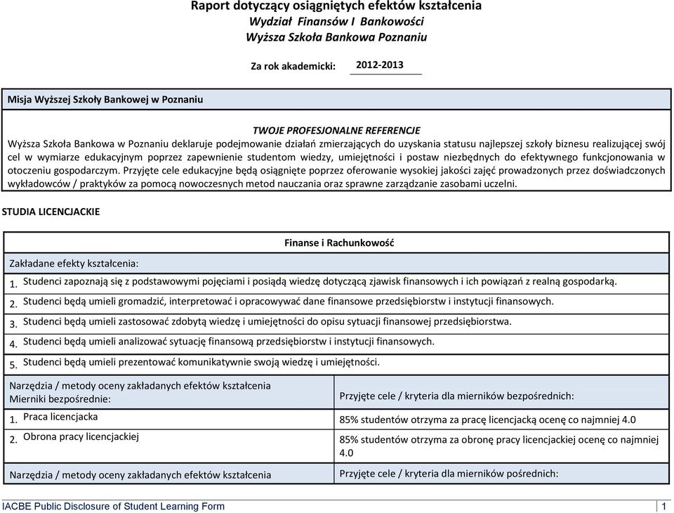 poprzez zapewnienie studentom wiedzy, umiejętności i postaw niezbędnych do efektywnego funkcjonowania w otoczeniu gospodarczym.