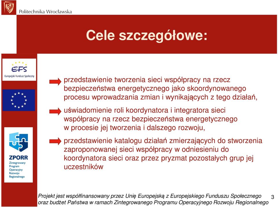 tworzenia i dalszego rozwoju, przedstawienie katalogu działań zmierzających do stworzenia zaproponowanej sieci współpracy w odniesieniu do