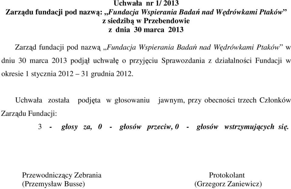 1 stycznia 2012 31 grudnia 2012.