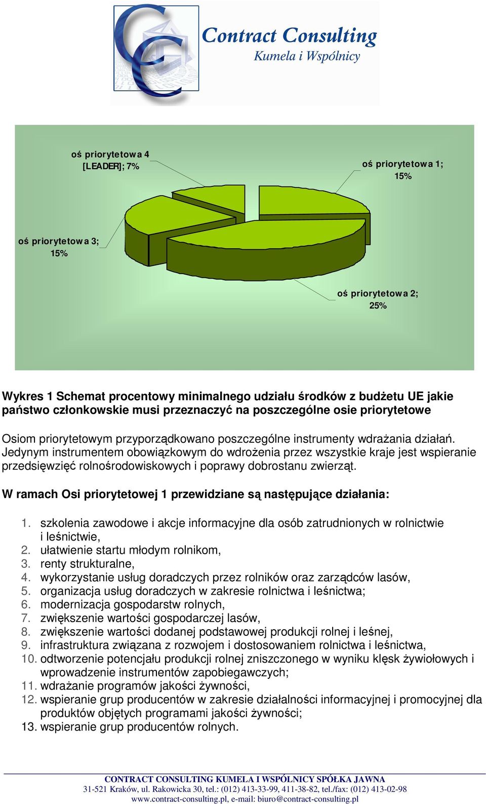 Jedynym instrumentem obowiązkowym do wdroŝenia przez wszystkie kraje jest wspieranie przedsięwzięć rolnośrodowiskowych i poprawy dobrostanu zwierząt.