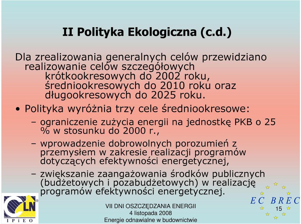 oraz długookresowych do 2025 roku.