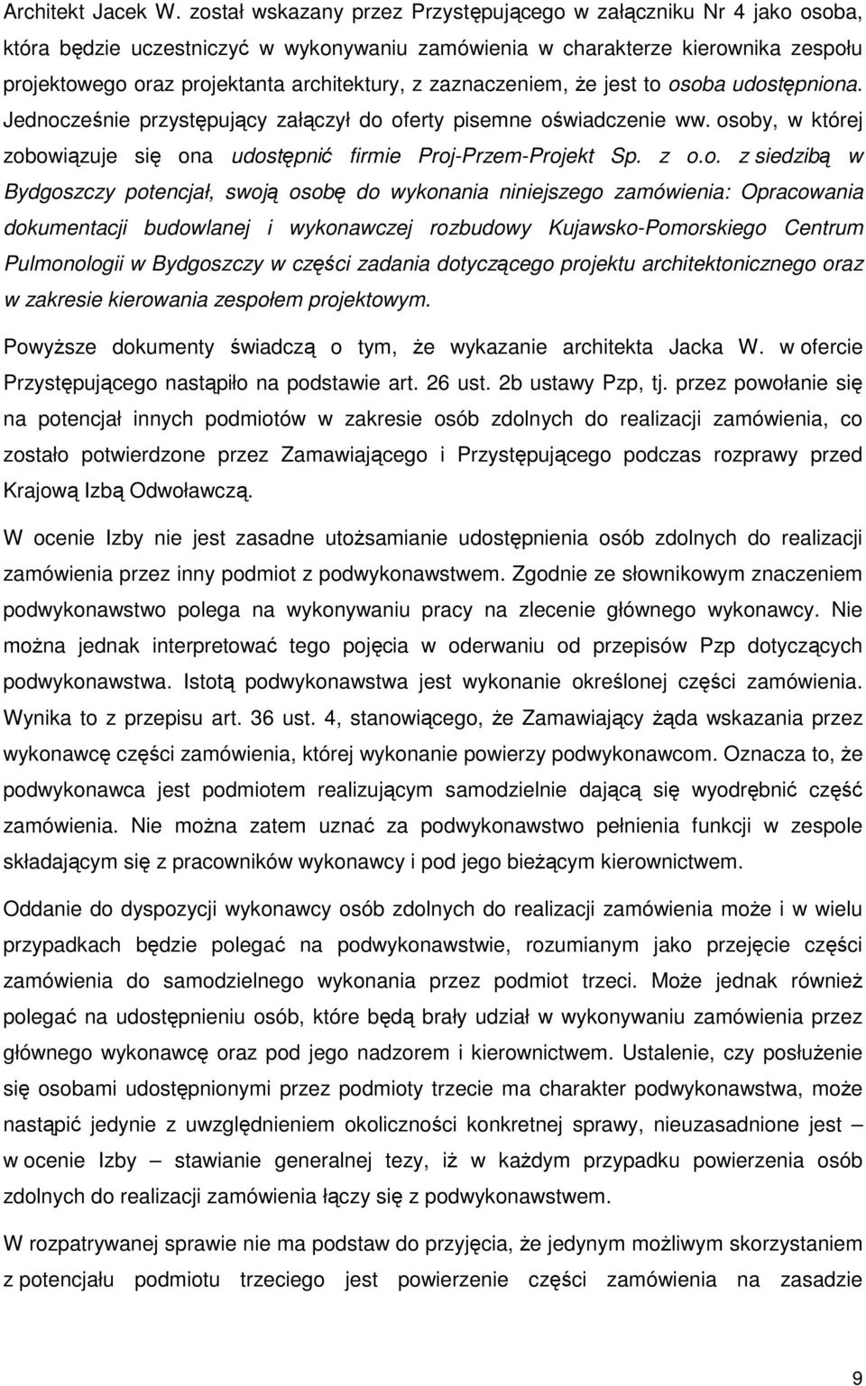 zaznaczeniem, Ŝe jest to 