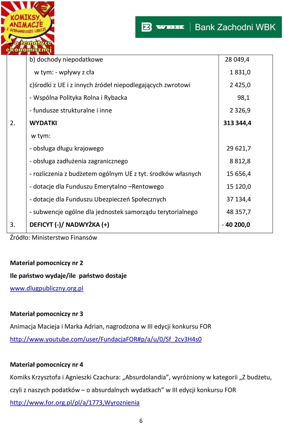 środków własnych - dotacje dla Funduszu Emerytalno Rentowego - dotacje dla Funduszu Ubezpieczeń Społecznych - subwencje ogólne dla jednostek samorządu terytorialnego 3.