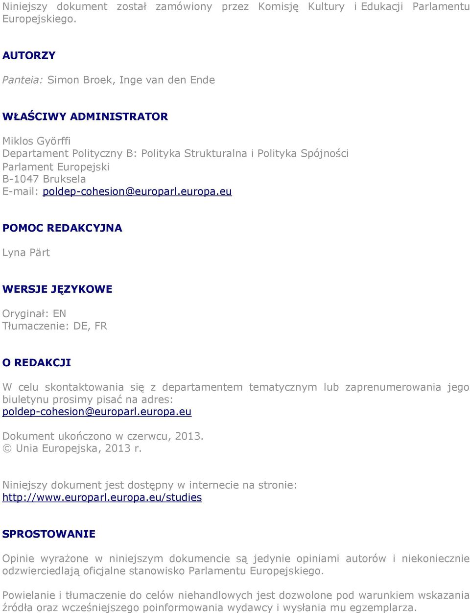 poldep-cohesion@europar