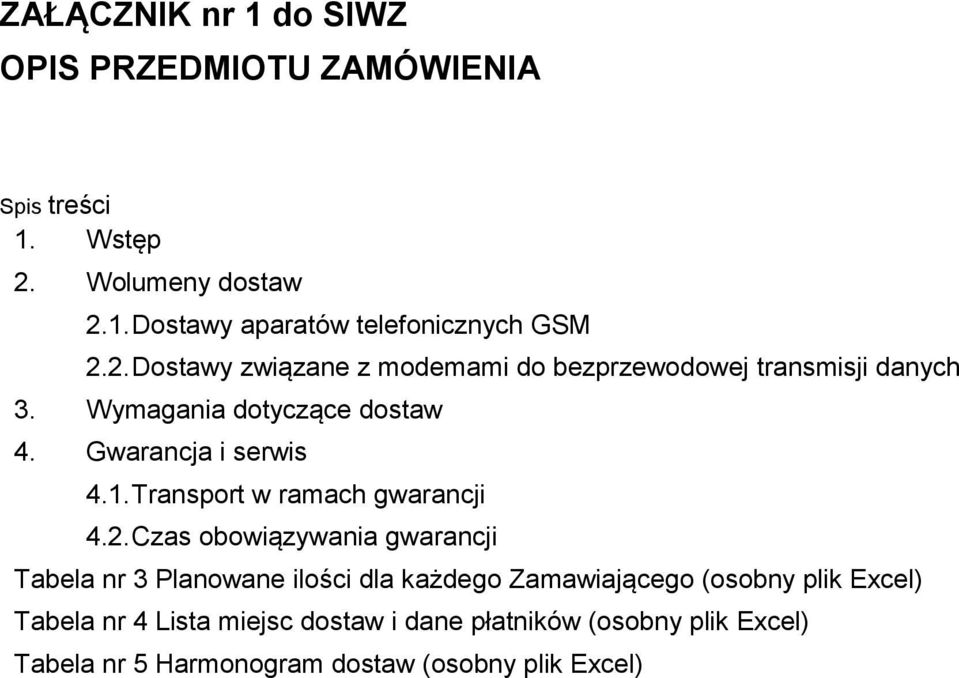 Transport w ramach gwarancji 4.2.