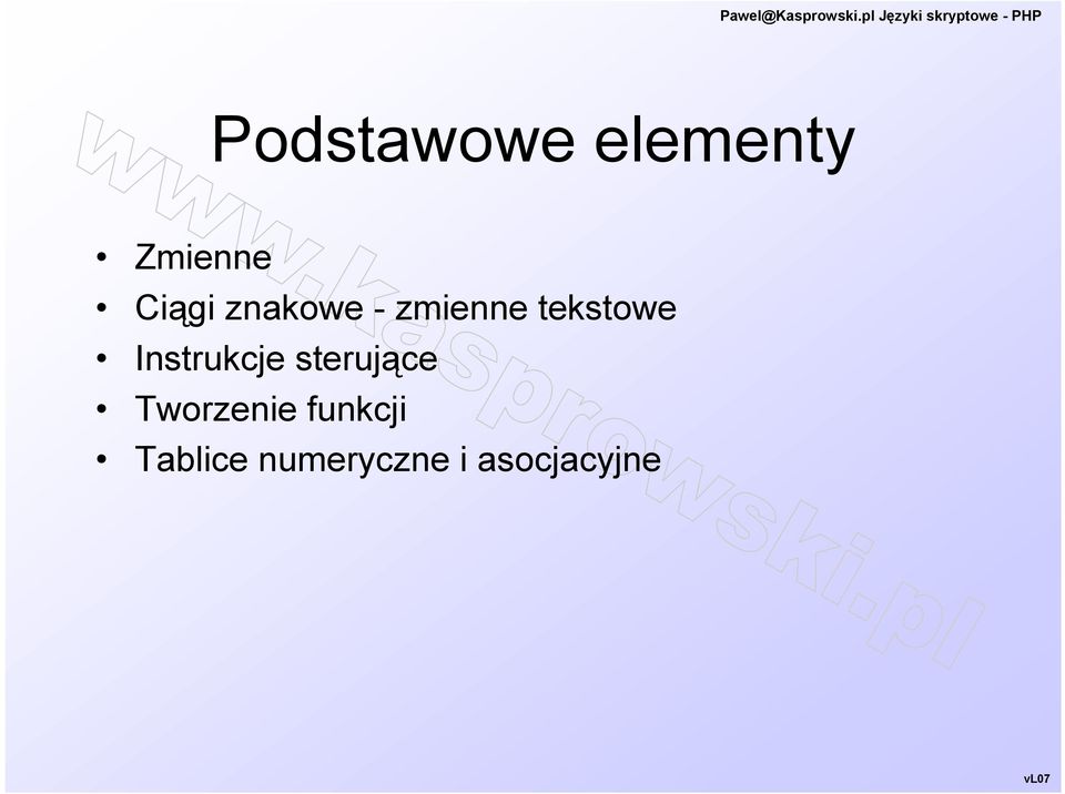 Instrukcje sterujące Tworzenie