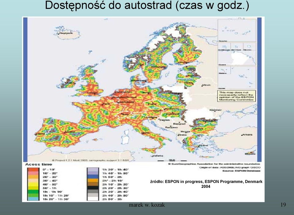 ) żródło: ESPON in progress,