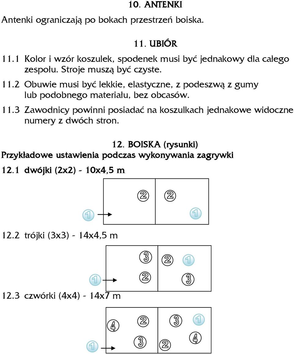 2 Obuwie musi być lekkie, elastyczne, z podeszwą z gumy lub podobnego materiału, bez obcasów. 11.