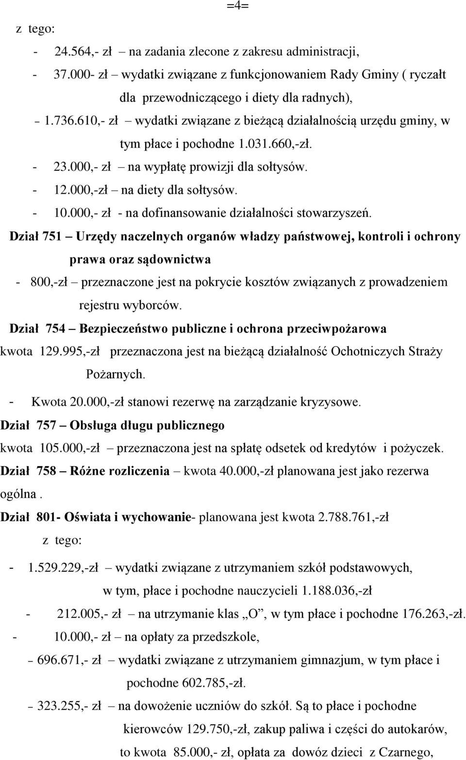 000,- zł - na dofinansowanie działalności stowarzyszeń.