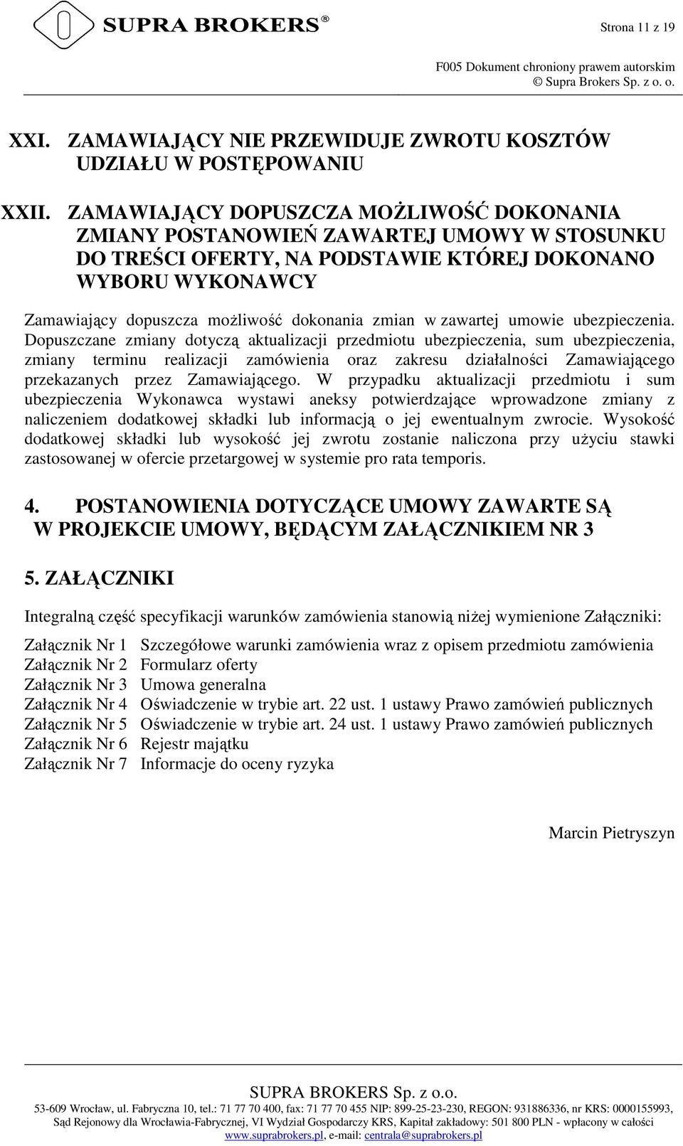 w zawartej umowie ubezpieczenia.