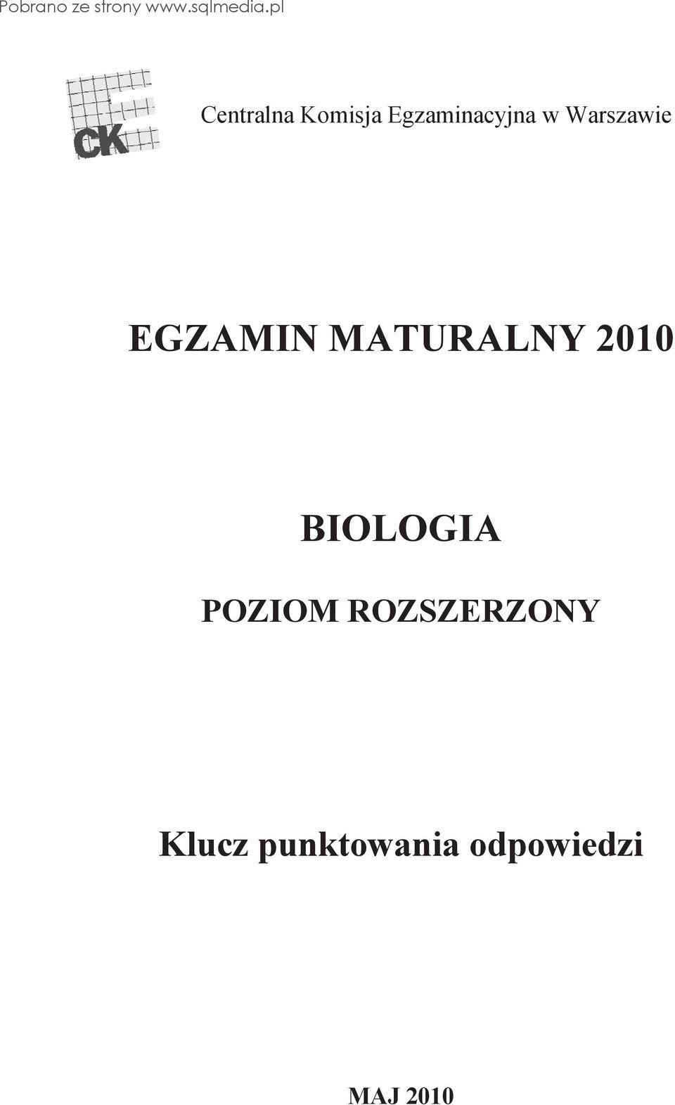 2010 BIOLOGIA POZIOM ROZSZERZONY