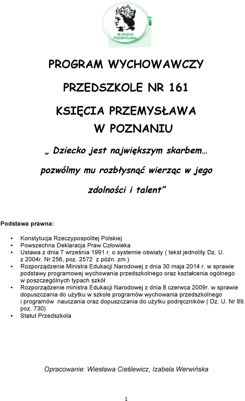 ) Rozporządzenie Ministra Edukacji Narodowej z dnia 30 maja 2014 r.