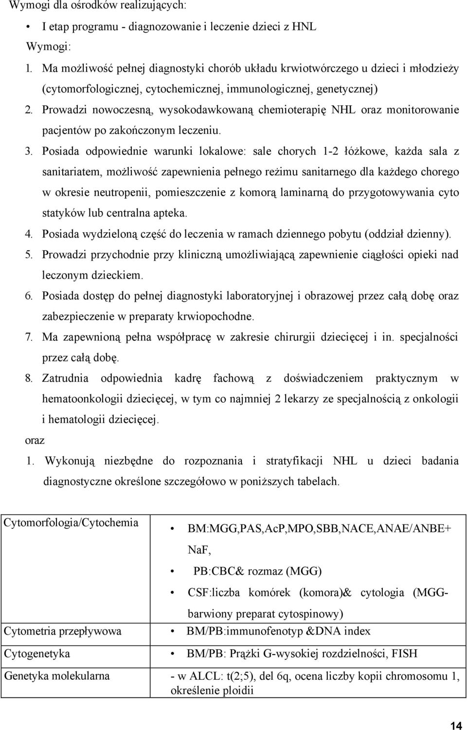 Prowadzi nowoczesną, wysokodawkowaną chemioterapię NHL oraz monitorowanie pacjentów po zakończonym leczeniu. 3.