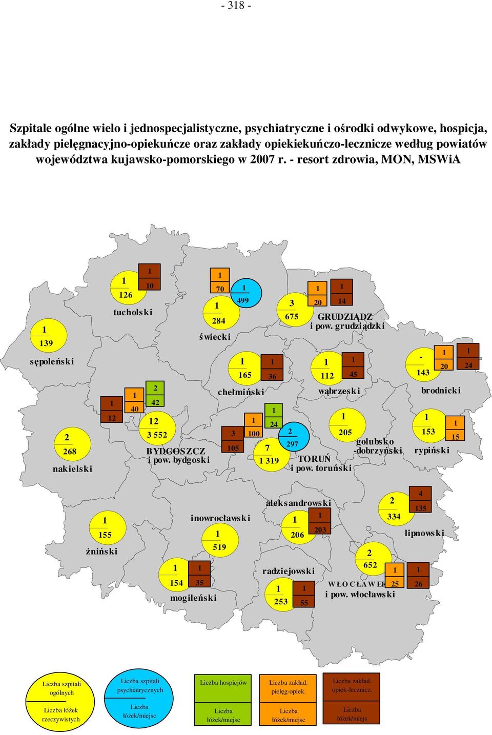 bydgoski 1 1 70 284 świecki 1 499 675 165 36 112 chełmiński 3 105 7 1 319 3 1 1 1 1 100 1 24 1 20 1 14 GRUDZIĄDZ i pow. grudziądzki wąbrzeski 1 2 205 297 golubsko -dobrzyński TORUŃ i pow.