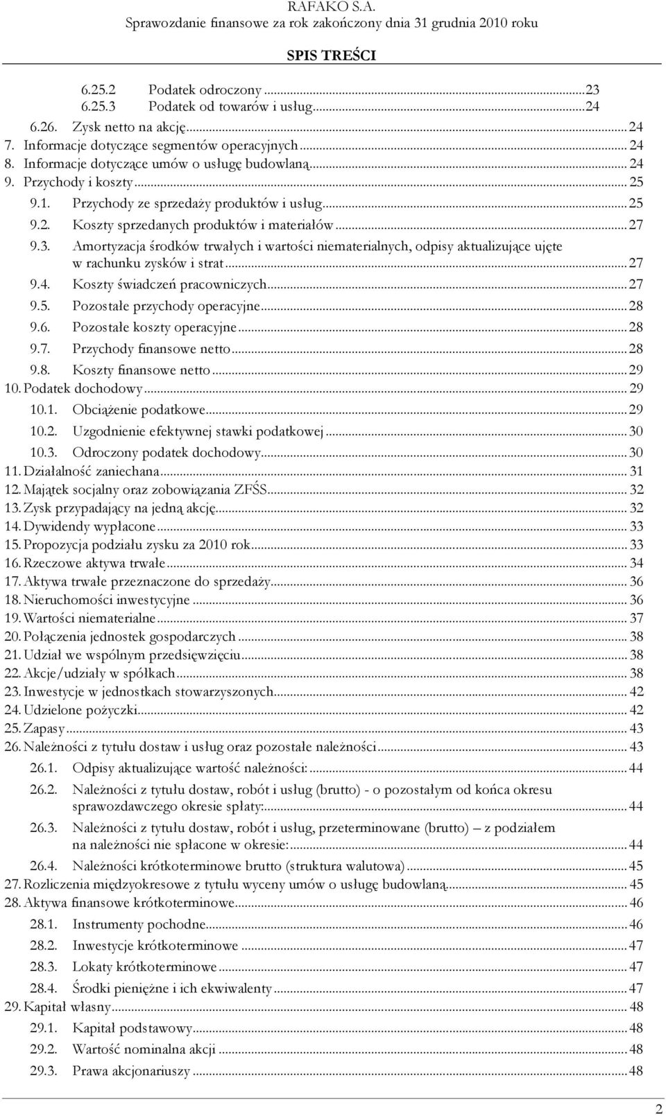 Amortyzacja środków trwałych i wartości niematerialnych, odpisy aktualizujące ujęte w rachunku zysków i strat...27 9.4. Koszty świadczeń pracowniczych...27 9.5. Pozostałe przychody operacyjne...28 9.