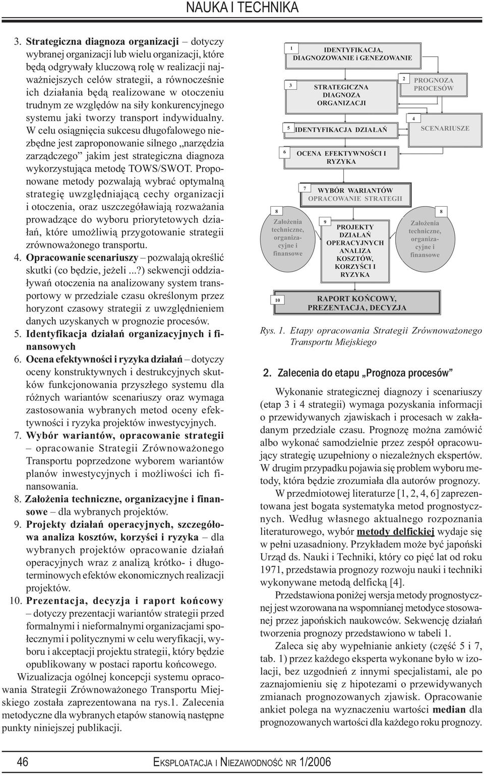 W celu osągnęca sukcesu długofalowego nezbędne jest zaproponowane slnego narzędza zarządczego jakm jest strategczna dagnoza wykorzystująca metodę TOWS/SWOT.