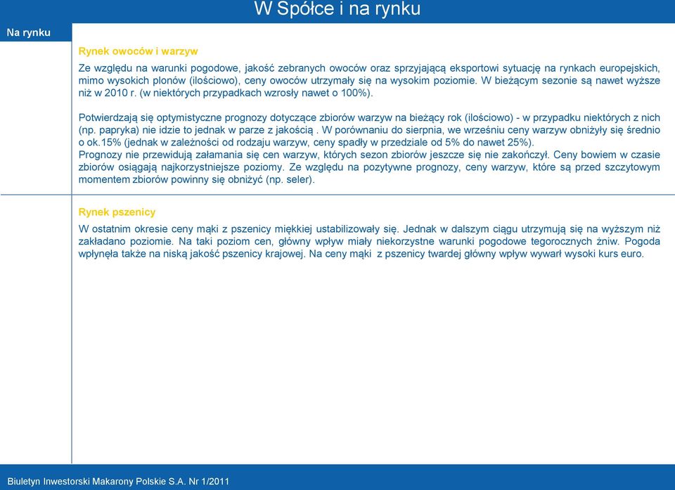 Potwierdzają się optymistyczne prognozy dotyczące zbiorów warzyw na bieżący rok (ilościowo) - w przypadku niektórych z nich (np. papryka) nie idzie to jednak w parze z jakością.