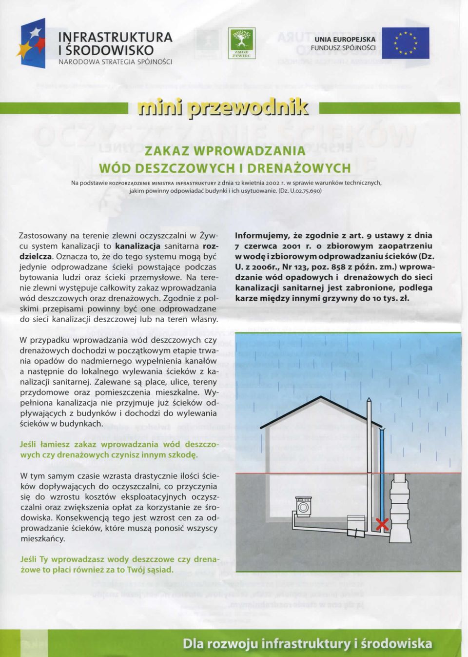 690) Zastosowany na terenie zlewni oczyszczaini w Zywcu system kanalizacji to kanalizacja sanitarna rozdzielcza.
