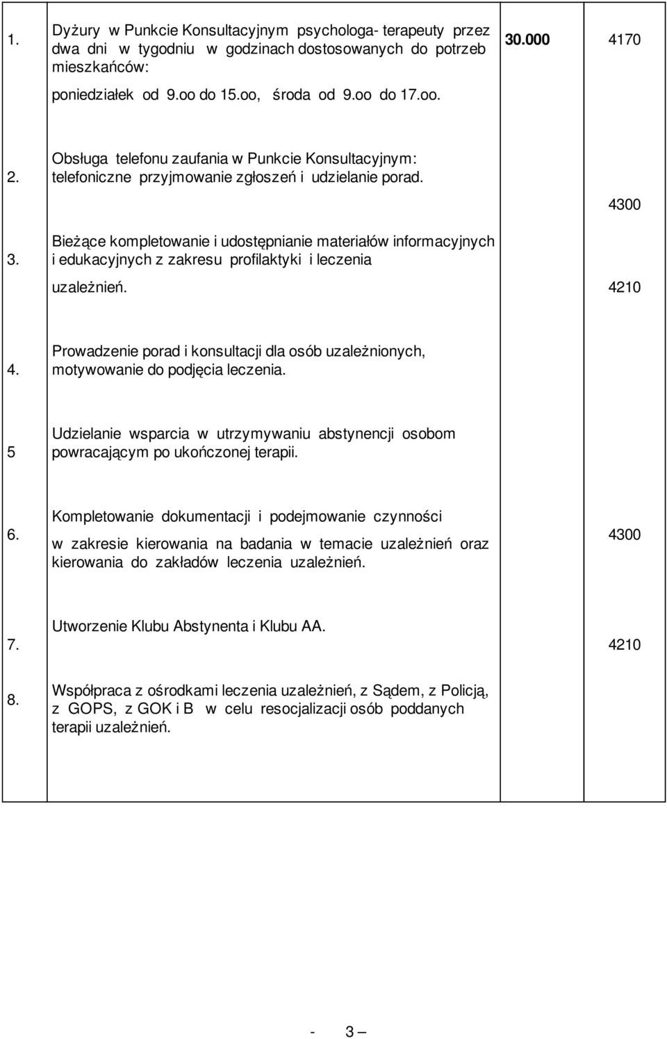 Bieżące kompletowanie i udostępnianie materiałów informacyjnych i edukacyjnych z zakresu profilaktyki i leczenia uzależnień. 4.