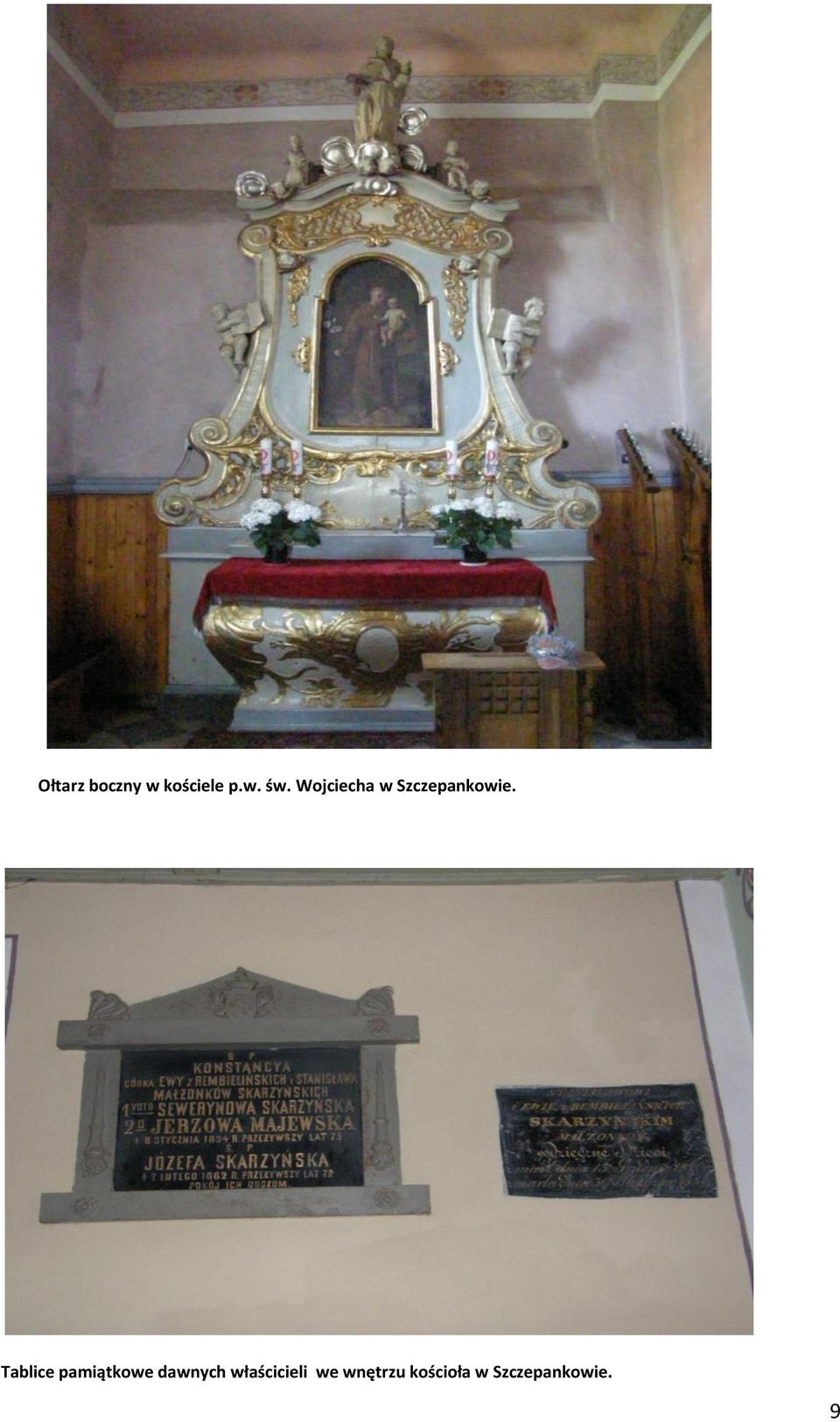 Tablice pamiątkowe dawnych