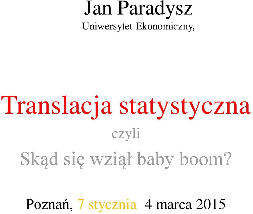 statystyczna czyli Skąd się