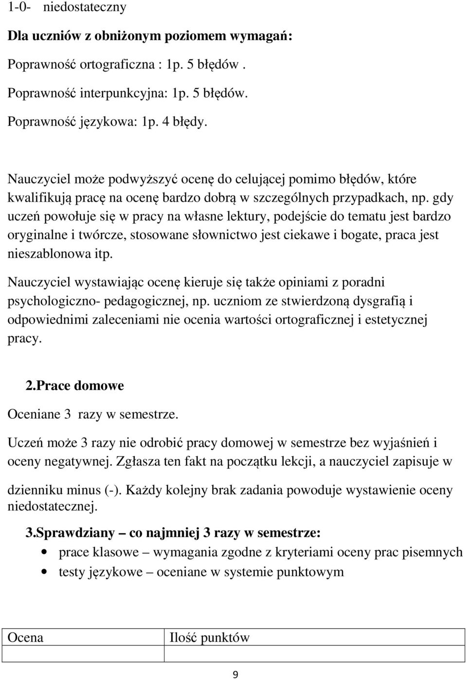 gdy uczeń powołuje się w pracy na własne lektury, podejście do tematu jest bardzo oryginalne i twórcze, stosowane słownictwo jest ciekawe i bogate, praca jest nieszablonowa itp.