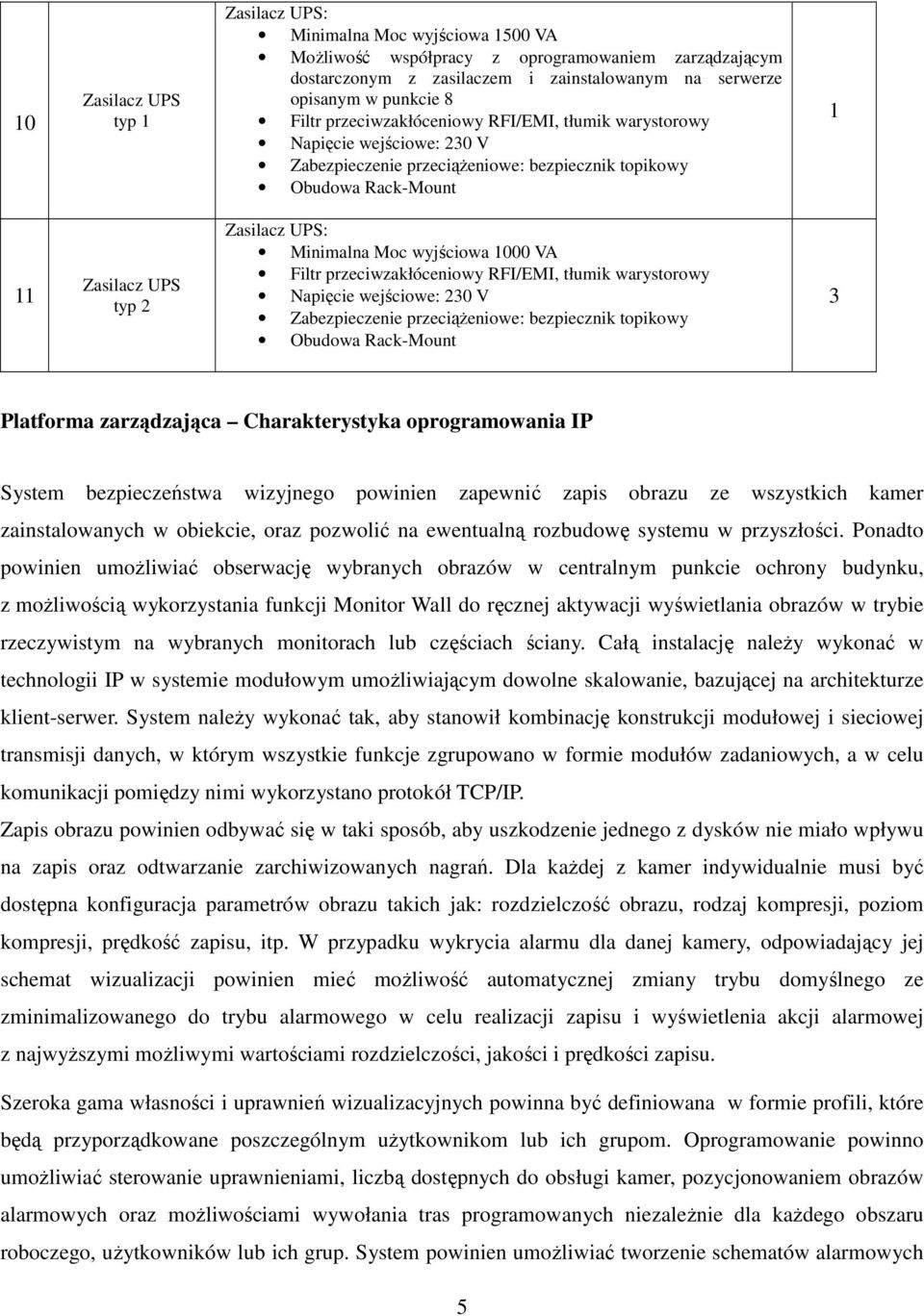 wyjściowa 000 VA Filtr przeciwzakłóceniowy RFI/EMI, tłumik warystorowy Napięcie wejściowe: 20 V Zabezpieczenie przeciążeniowe: bezpiecznik topikowy Obudowa Rack-Mount Platforma zarządzająca