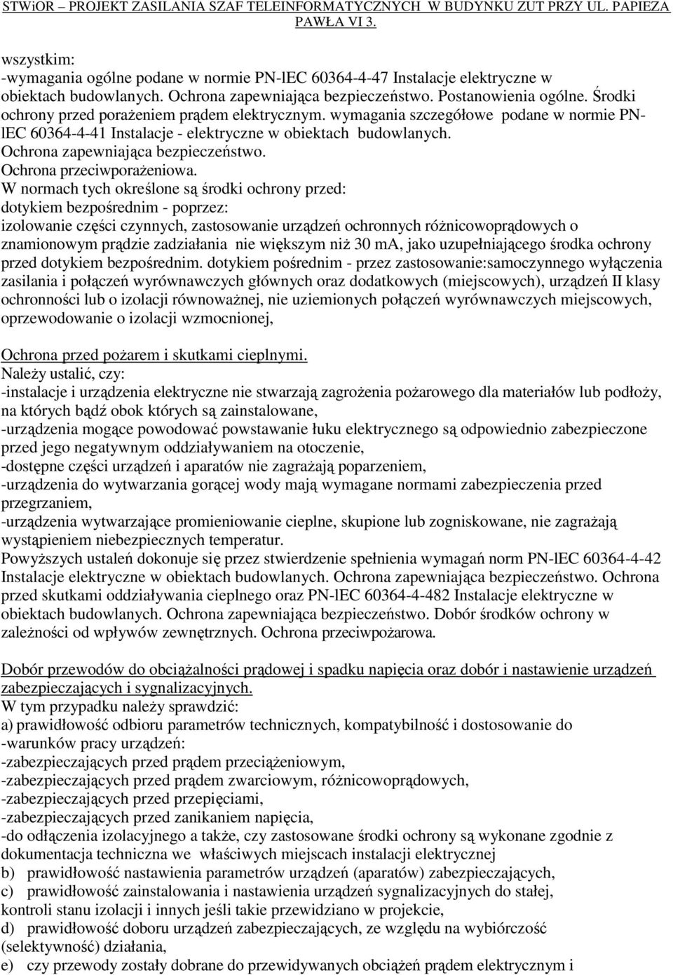 Ochrona przeciwporaŝeniowa.