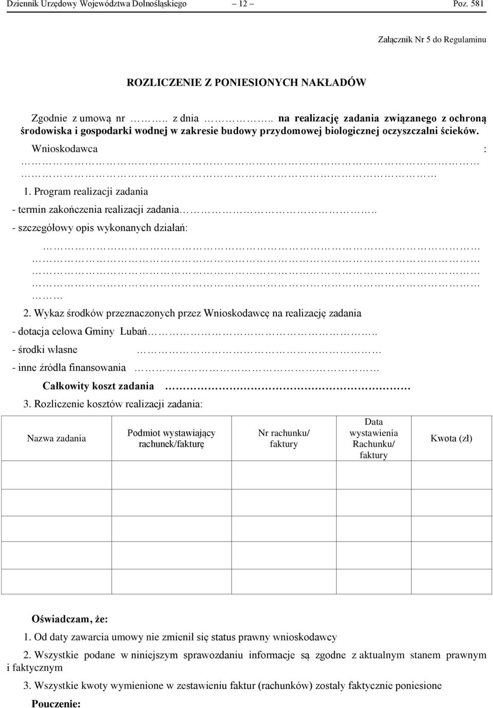 Program realizacji zadania - termin zakończenia realizacji zadania.. - szczegółowy opis wykonanych działań: 2.