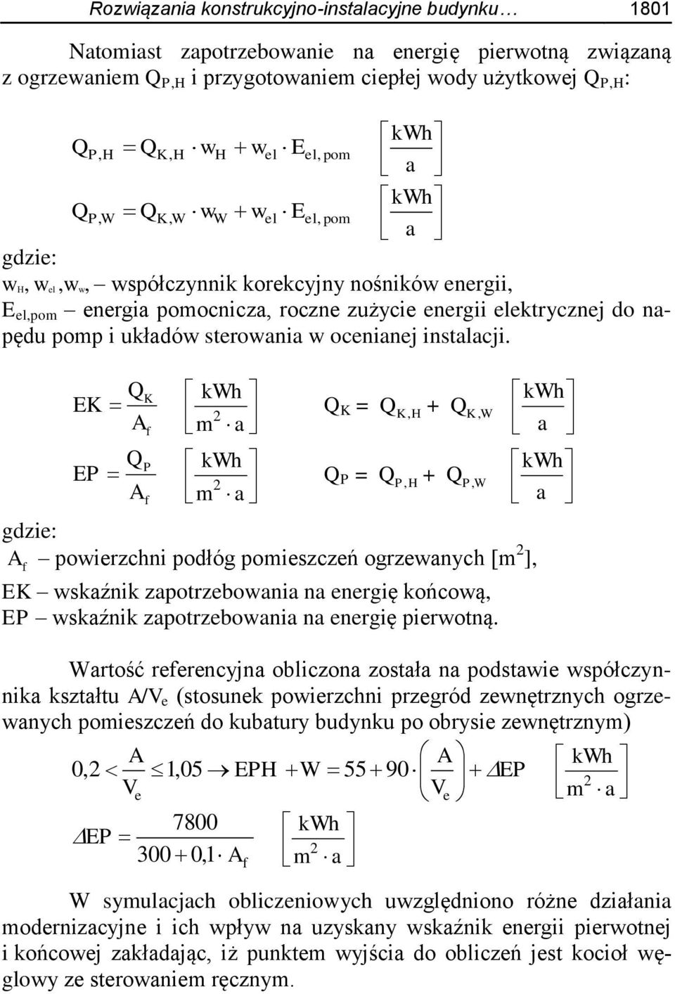 w ocenianej instalacji.