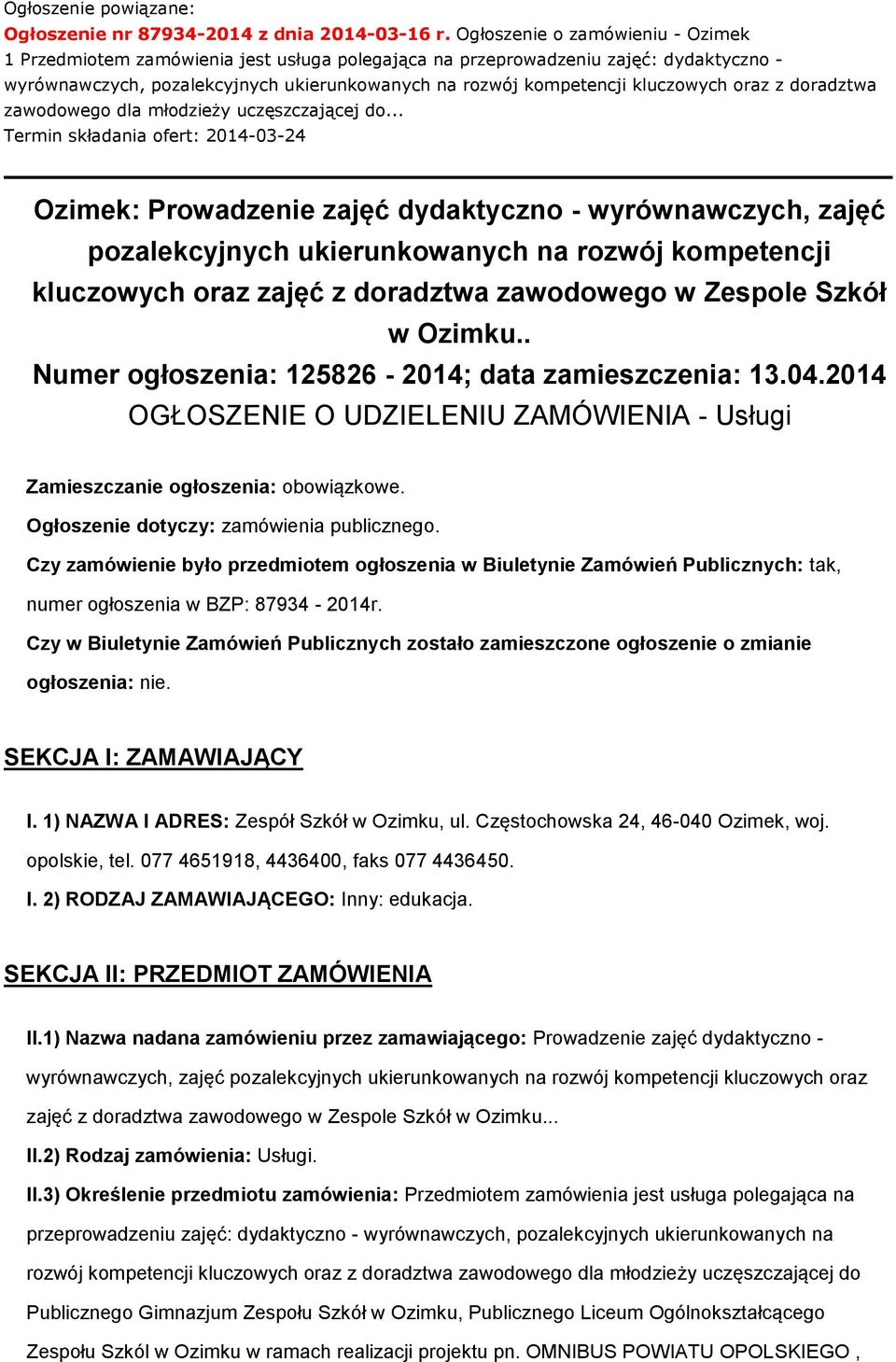 oraz z doradztwa zawodowego dla młodzieży uczęszczającej do.