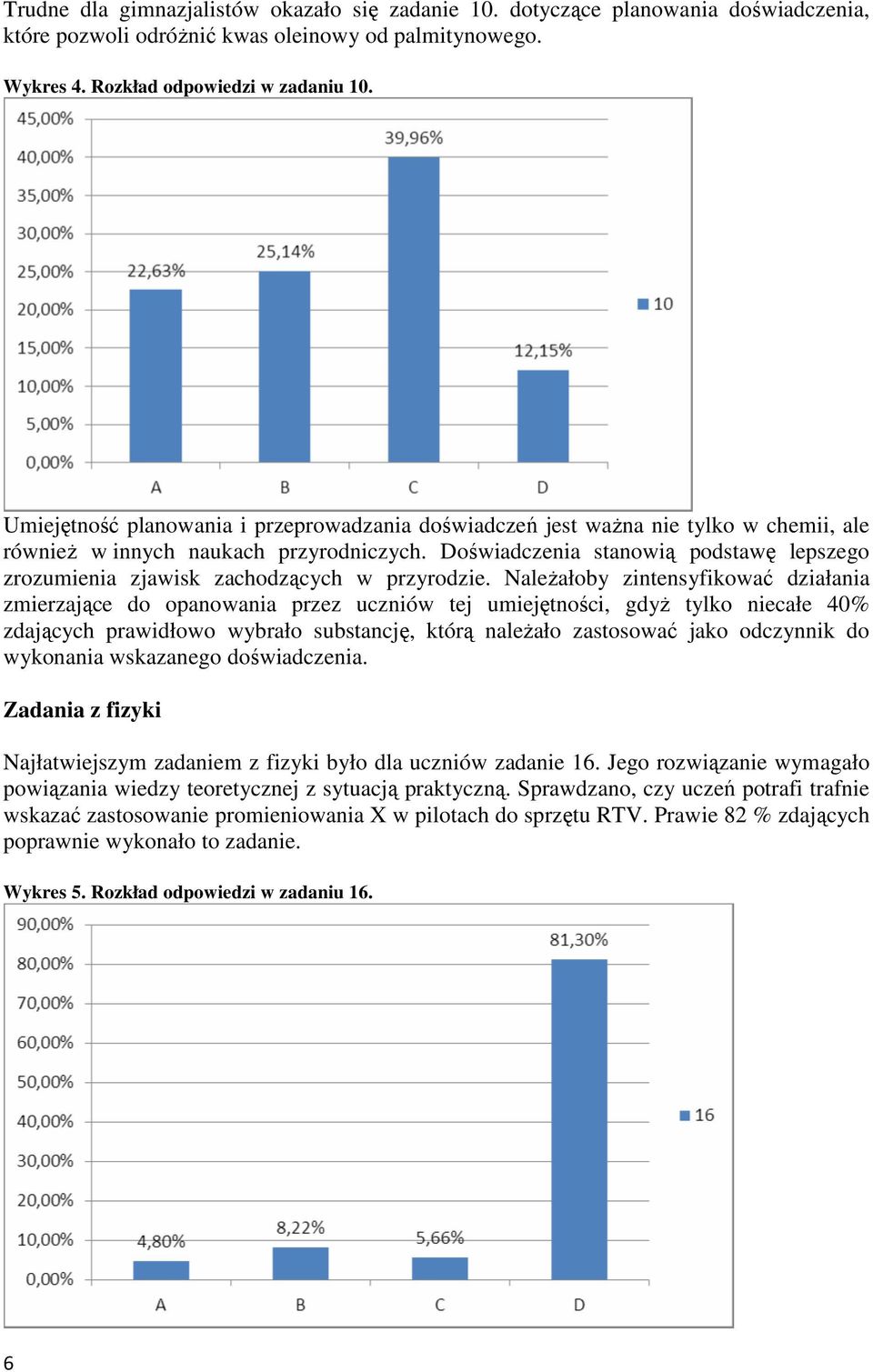 Doświadczenia stanowią podstawę lepszego zrozumienia zjawisk zachodzących w przyrodzie.