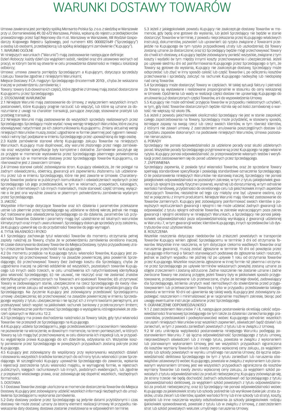 u przedsiębiorców prowadzonego przez Sąd Rejonowy dla m.st.