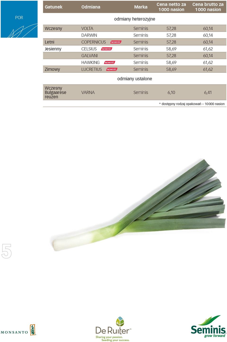 Seminis 57,28 60,14 HAWKING NOWOŚĆ Seminis 58,69 61,62 Zimowy LUCRETIUS NOWOŚĆ Seminis 58,69