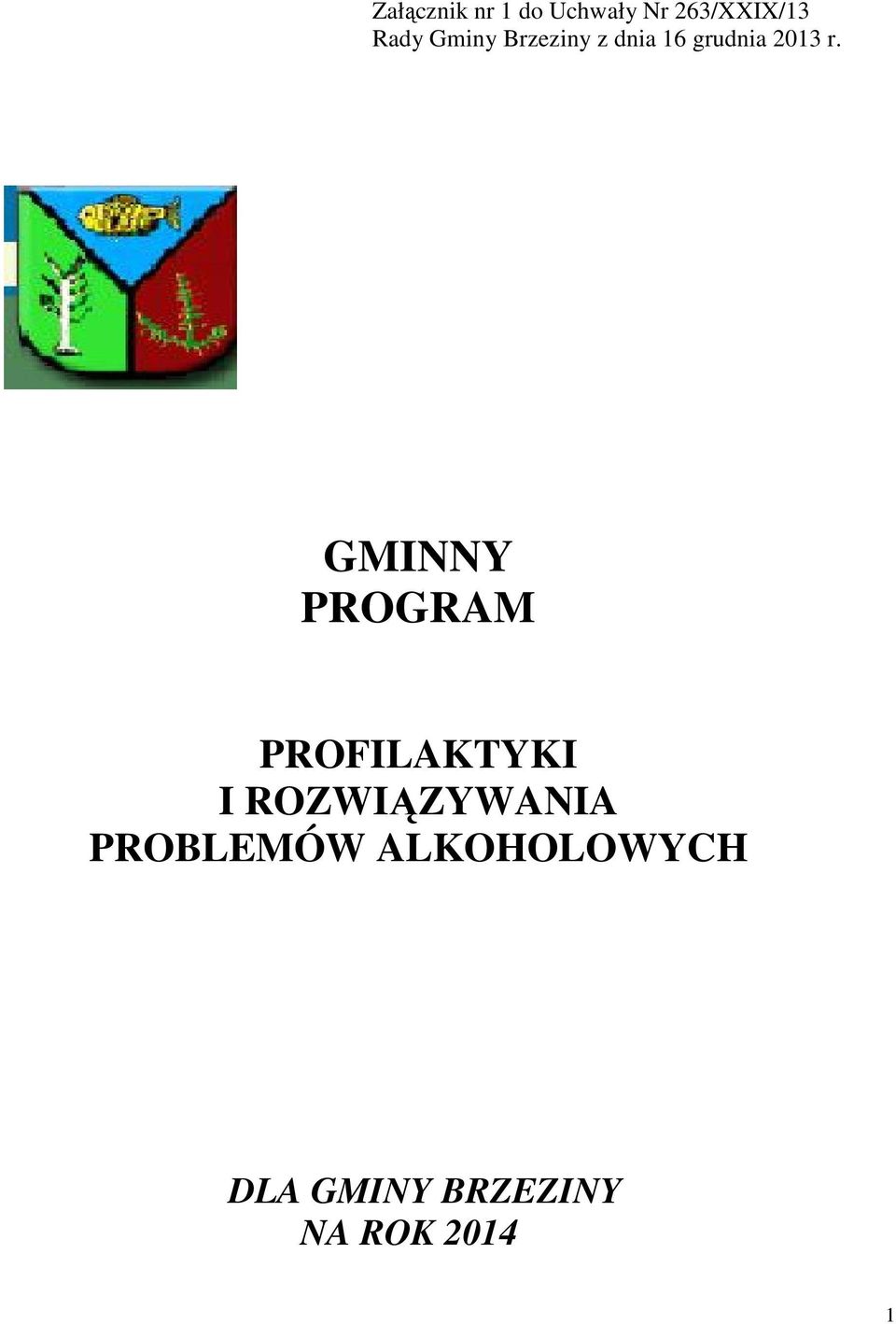 GMINNY PROGRAM PROFILAKTYKI I ROZWIĄZYWANIA